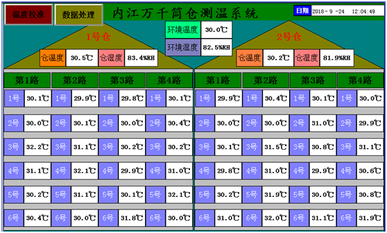 测温系统报表查询主界面